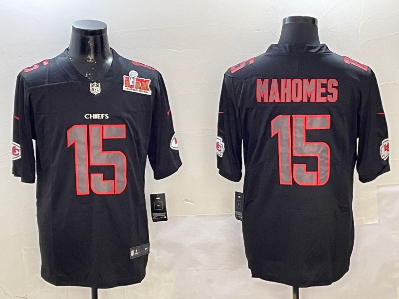 Men Kansas City Chiefs 15 Mahomes 2025 Nike Fashion Impact Black Limited NFL Jersey style 3